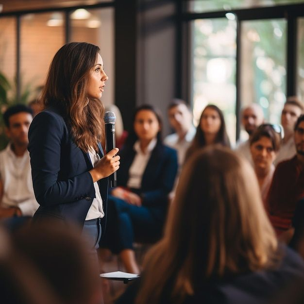 A-woman-speaking-into-a-microphone-with-a-group-of-people-in-the-background-_-Premium-AI-generated-i (1)